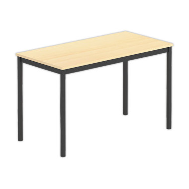 Table polyvalente rectangulaire 120 x 60 hêtre / noir - Shopdeschefs