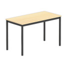 Table polyvalente rectangulaire 120 x 60 hêtre / noir - Shopdeschefs
