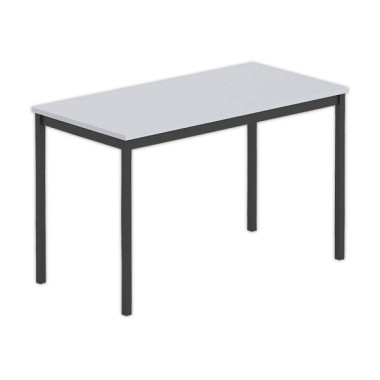 Table polyvalente rectangulaire 120 x 60 gris / noir - Shopdeschefs
