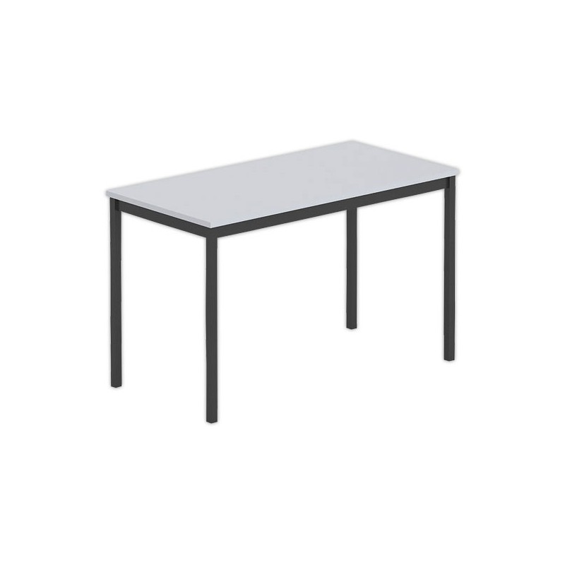 Table polyvalente rectangulaire 120 x 60 gris / noir - Shopdeschefs