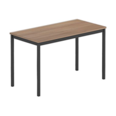 Table polyvalente rectangulaire 120 x 60 noyer / noir - Shopdeschefs