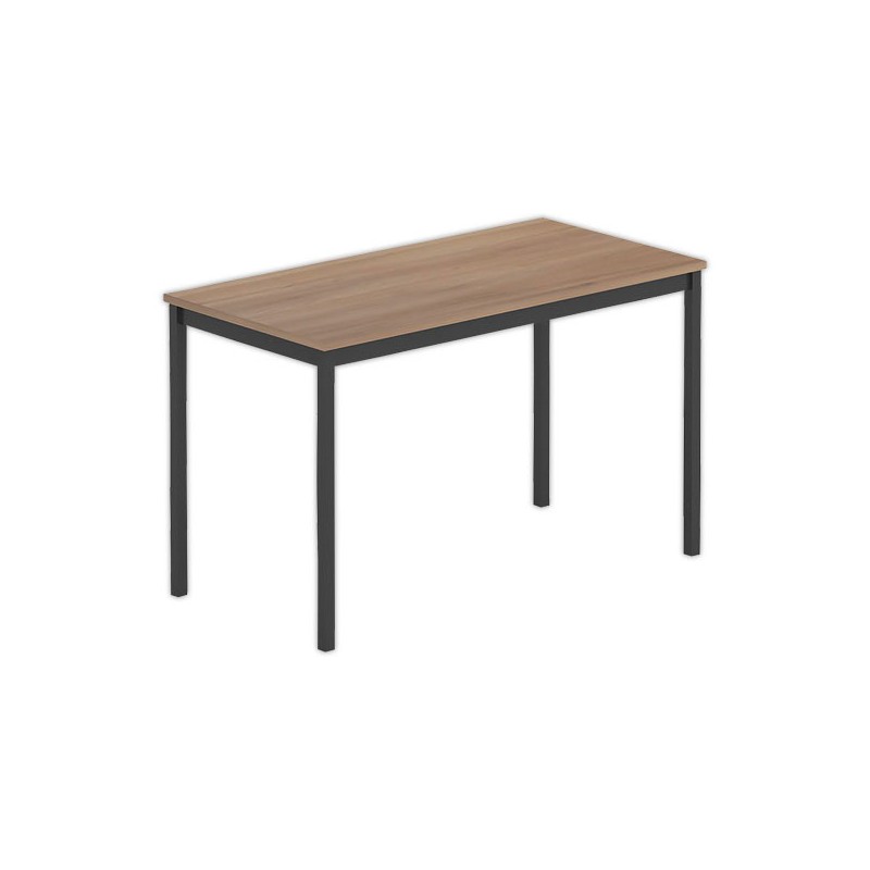 Table polyvalente rectangulaire 120 x 60 noyer / noir - Shopdeschefs
