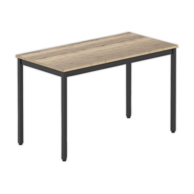Table modulaire rectangulaire 120 x 60chêne veiné / noir - Shopdeschefs