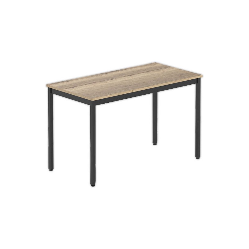 Table modulaire rectangulaire 120 x 60chêne veiné / noir - Shopdeschefs