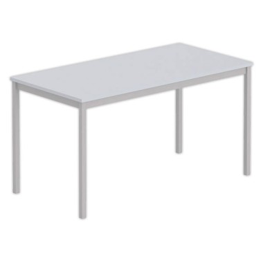 Table polyvalente rectangulaire 140 x 70 gris / aluminium - Shopdeschefs