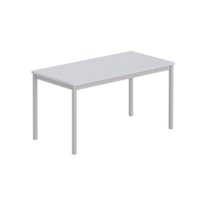 Table polyvalente rectangulaire 140 x 70 gris / aluminium - Shopdeschefs
