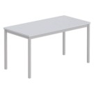 Table polyvalente rectangulaire 140 x 70 gris / aluminium - Shopdeschefs