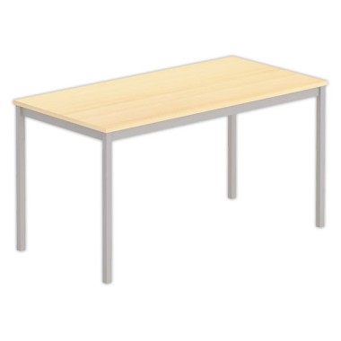 Table polyvalente rectangulaire 140 x 70 hêtre / aluminium - Shopdeschefs