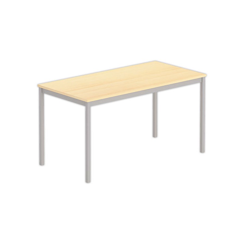 Table polyvalente rectangulaire 140 x 70 hêtre / aluminium - Shopdeschefs