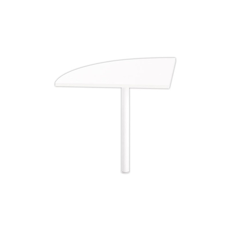 Angle liaison bureau 1 pied blanc/blanc - Shopdeschefs