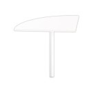 Angle liaison bureau 1 pied blanc/blanc - Shopdeschefs
