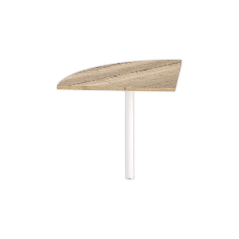 Angle liaison bureau 2 pieds chêne veiné /blanc - Shopdeschefs