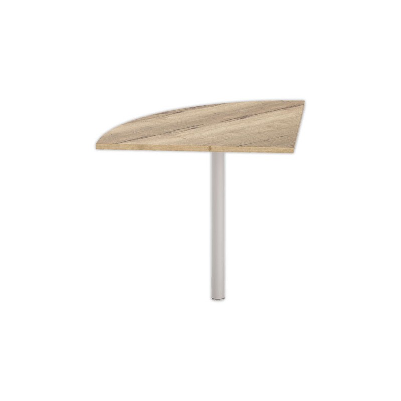 Angle liaison 80X80 bureau 2 pieds chêne veiné /alu - Shopdeschefs