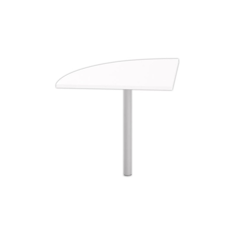 Angle liaison bureau 1 pied blanc/alu - Shopdeschefs