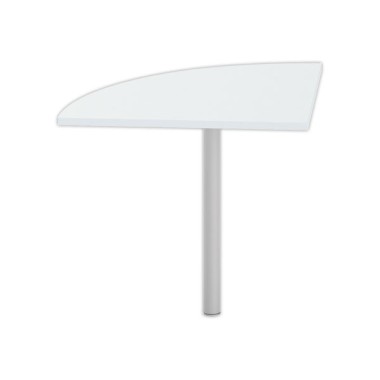 Angle liaison bureau 1 pied gris/alu - Shopdeschefs