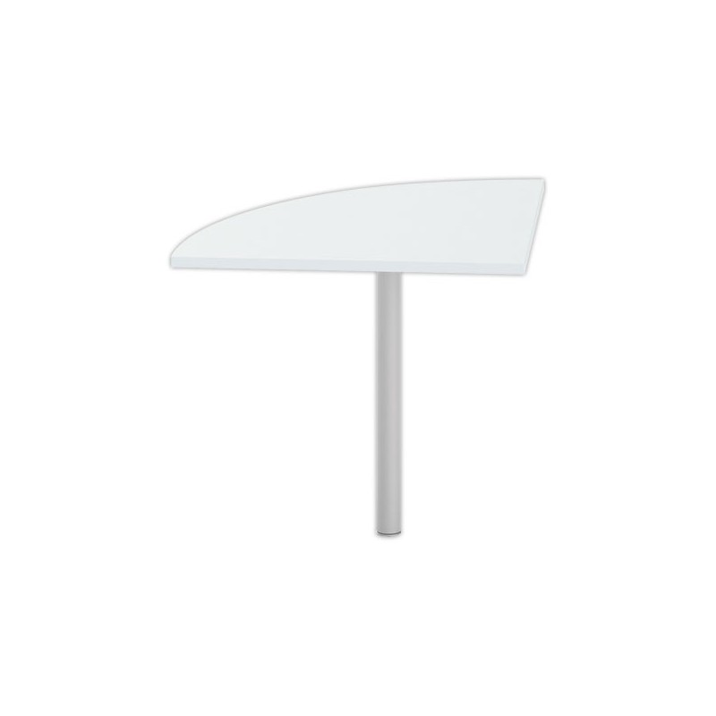 Angle liaison bureau 1 pied gris/alu - Shopdeschefs