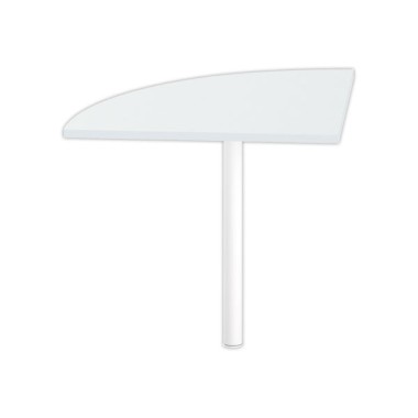 Angle liaison bureau 1 pied gris/blanc - Shopdeschefs