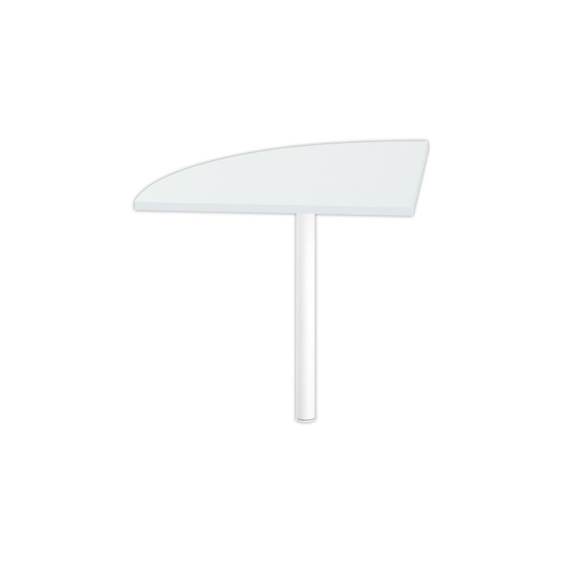 Angle liaison bureau 1 pied gris/blanc - Shopdeschefs