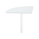 Angle liaison bureau 1 pied gris/blanc - Shopdeschefs