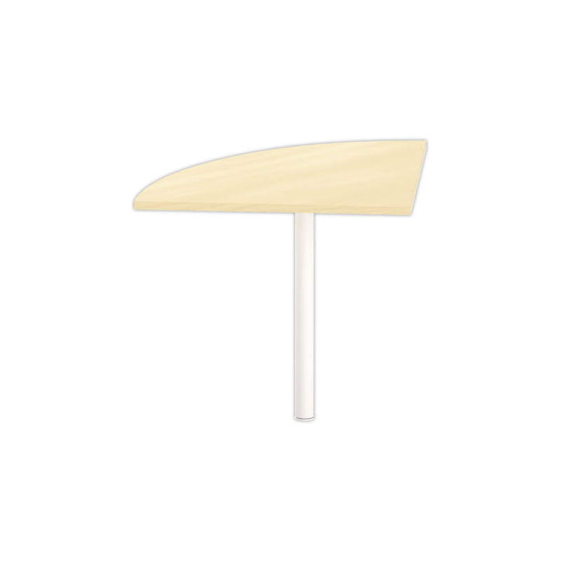 Angle liaison bureau 1 pied hêtre/blanc - Shopdeschefs