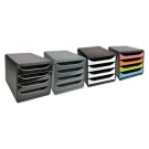 Module de classement 4 tiroirs Big boxEXACOMPTA noir/noir - Exacompta