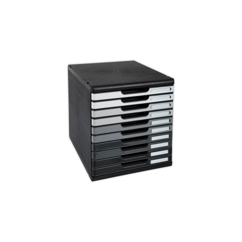 Module de classement 10 tiroirs Moduloglossy- Nuances de gris - Exacompta