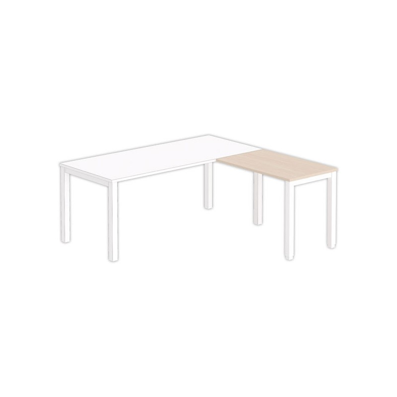 Retour BRUXELLES 98 x 60 acacia -pieds blancs - Shopdeschefs