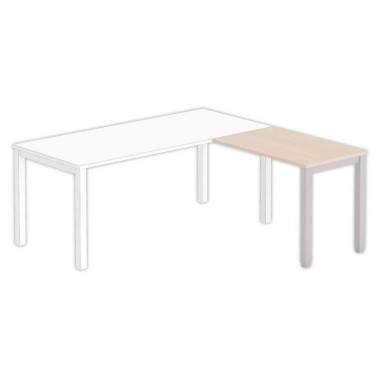 Retour BRUXELLES 98 x 60 plateau acacia - pieds alu - Shopdeschefs