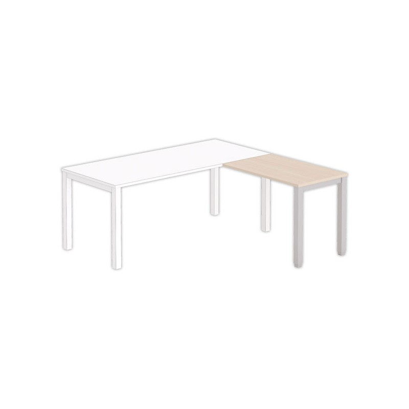 Retour BRUXELLES 98 x 60 plateau acacia - pieds alu - Shopdeschefs