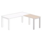 Retour BRUXELLES 98 x 60 plateau acacia - pieds alu - Shopdeschefs