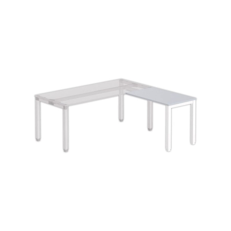 Retour BRUXELLES 98 x 60 gris - piedsblanc - Shopdeschefs