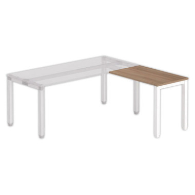 Retour BRUXELLES 98 x 60 noyer - pieds blancs - Shopdeschefs