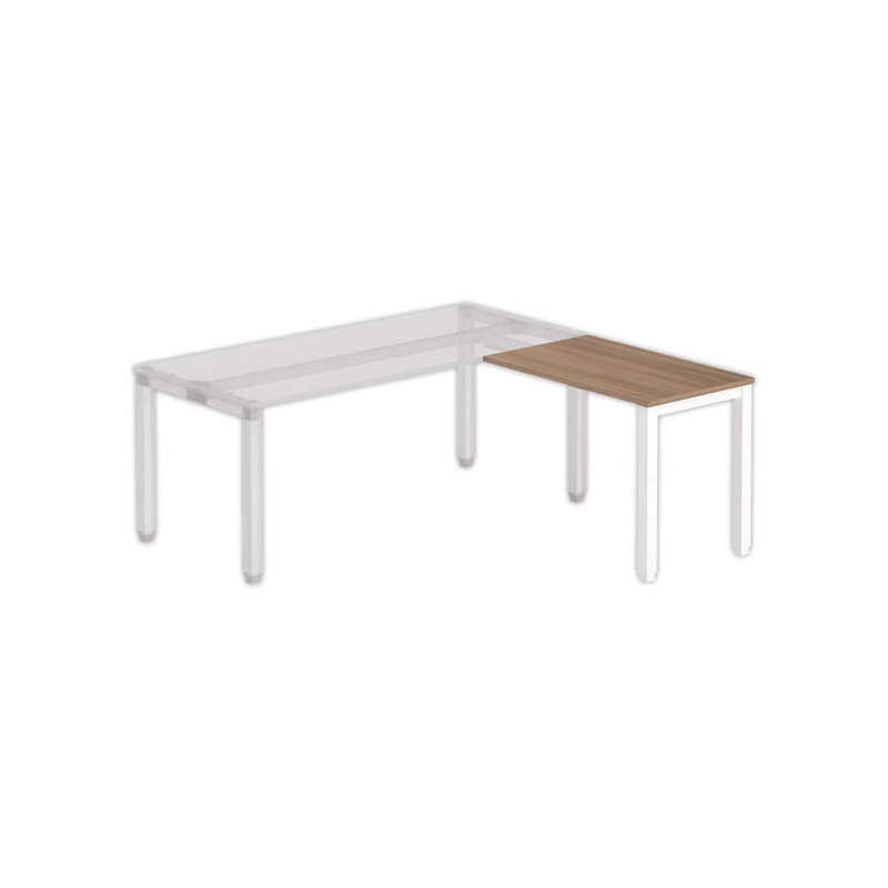 Retour BRUXELLES 98 x 60 noyer - pieds blancs - Shopdeschefs