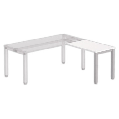 Retour BRUXELLES 98 x 60 plateau blanc-pieds alu - Shopdeschefs