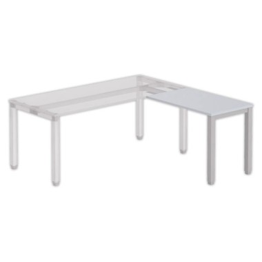 Retour BRUXELLES 98 x 60 plateau gris - pieds alu - Shopdeschefs