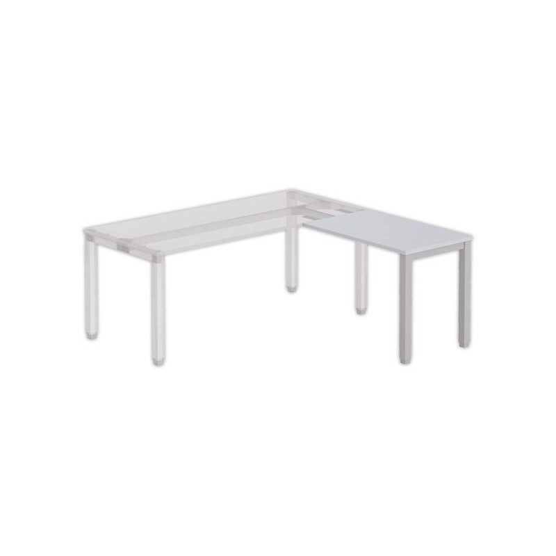 Retour BRUXELLES 98 x 60 plateau gris - pieds alu - Shopdeschefs