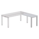 Retour BRUXELLES 98 x 60 plateau gris - pieds alu - Shopdeschefs