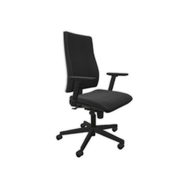 Siège Infinita synchrone- noir avec accotoirs montés - Shopdeschefs