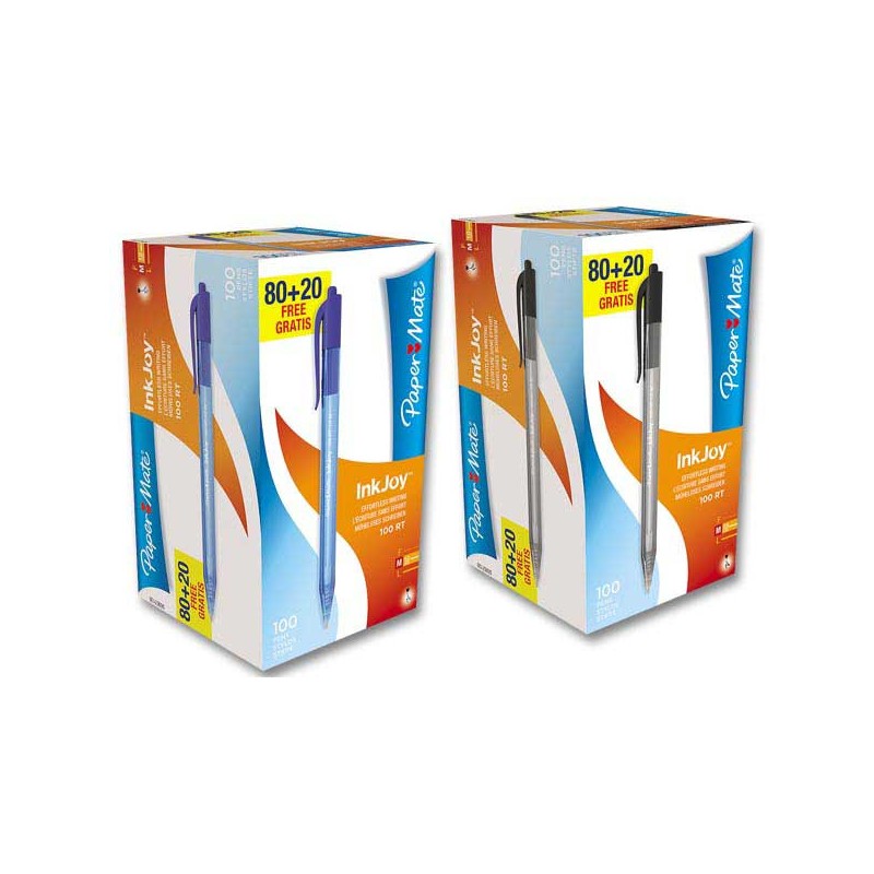 Stylos bille rétractable INKJOY 100RT x100 - Inkjoy