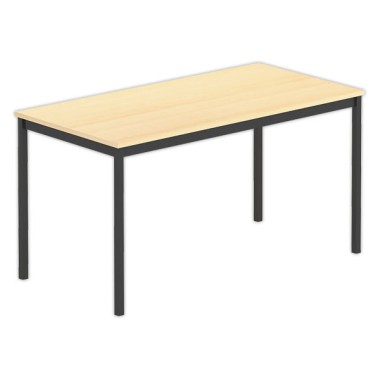 Table polyvalente rectangulaire 140 x 70 hêtre / noir - Shopdeschefs
