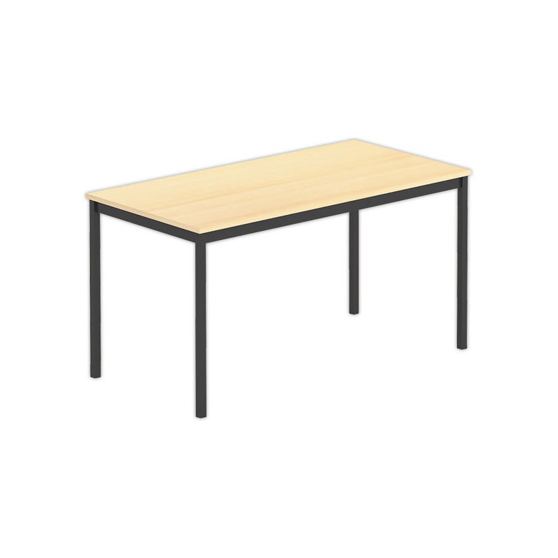 Table polyvalente rectangulaire 140 x 70 hêtre / noir - Shopdeschefs