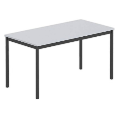 Table polyvalente rectangulaire 140 x 70 gris / noir - Shopdeschefs