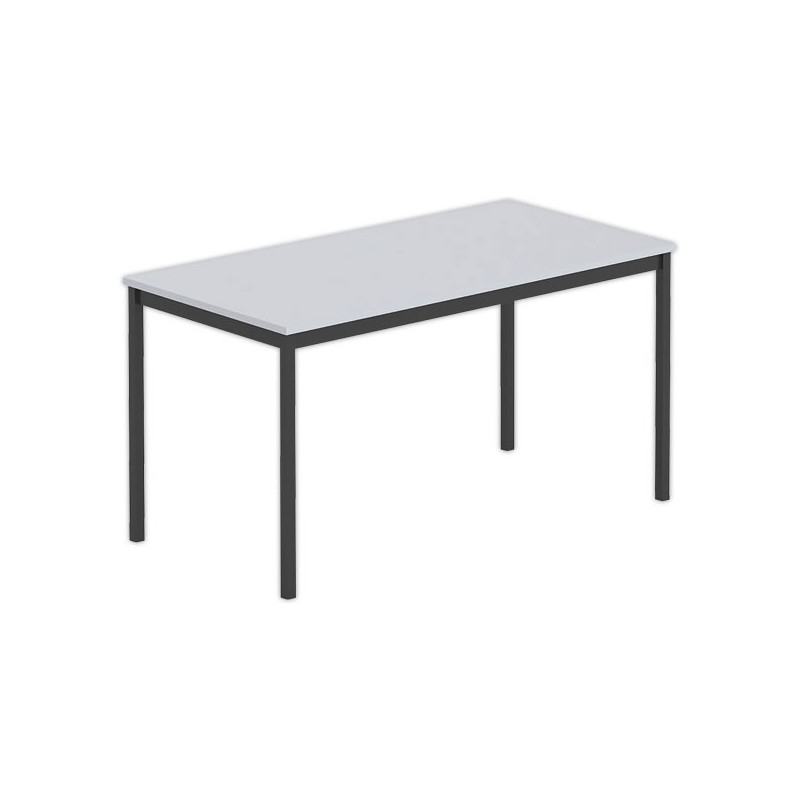 Table polyvalente rectangulaire 140 x 70 gris / noir - Shopdeschefs