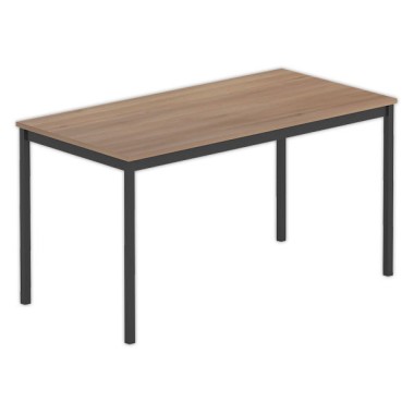 Table polyvalente rectangulaire 140 x 70 noyer / noir - Shopdeschefs