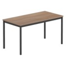 Table polyvalente rectangulaire 140 x 70 noyer / noir - Shopdeschefs