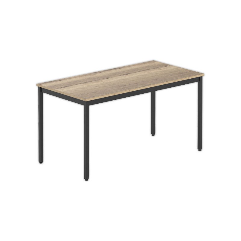 Table modulaire rectangulaire 140 x 70chêne veiné / noir - Shopdeschefs