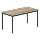 Table modulaire rectangulaire 140 x 70chêne veiné / noir - Shopdeschefs