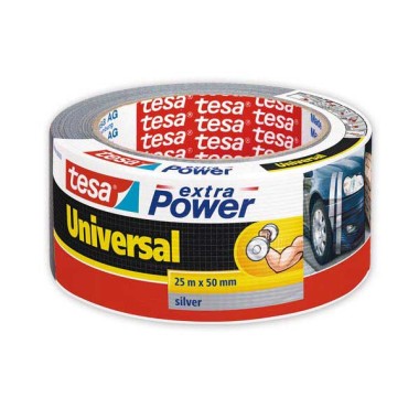 Ruban adhésif en toile Extra Power - 25 m x 50 mm - gris - Tesa