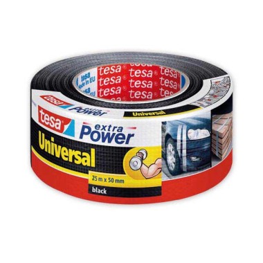 Ruban adhésif en toile Extra Power - 25 m x 50 mm - noir - Tesa
