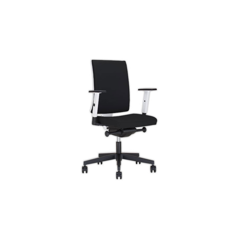 Siège NAVIGO synchrone coque blanche-tissu noir accot 2D montés - Shopdeschefs